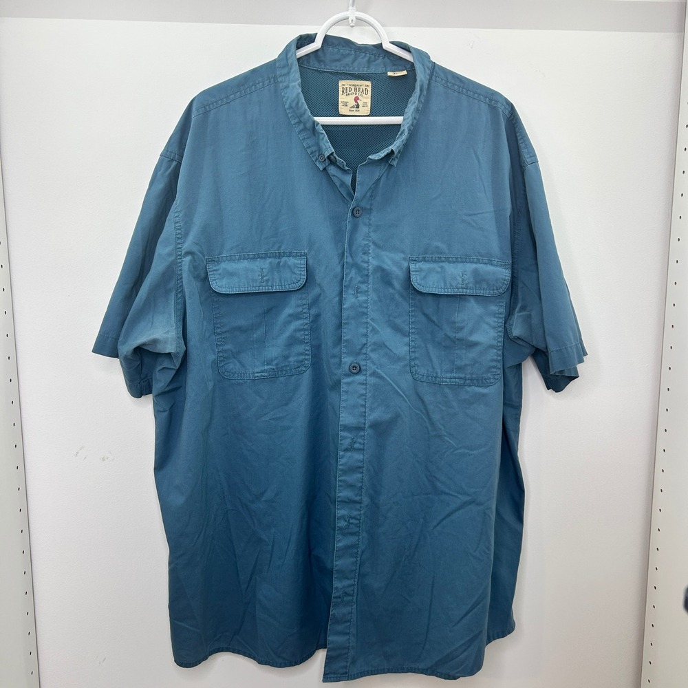 RedHead Fishing Vented Shirt Blue 3XL Mesh Lined Outdoor Utility Pockets 2023